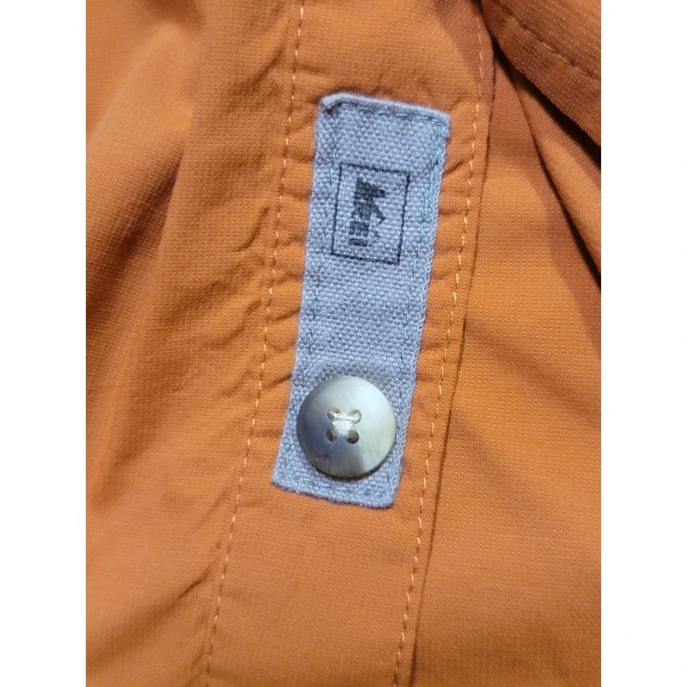 REI Co-op Sahara Short Sleeve Button‎ Down Shirt XL Hiking Travel Orange